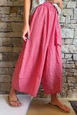Arbi Gingham Pocket Culotte Pant Chilli